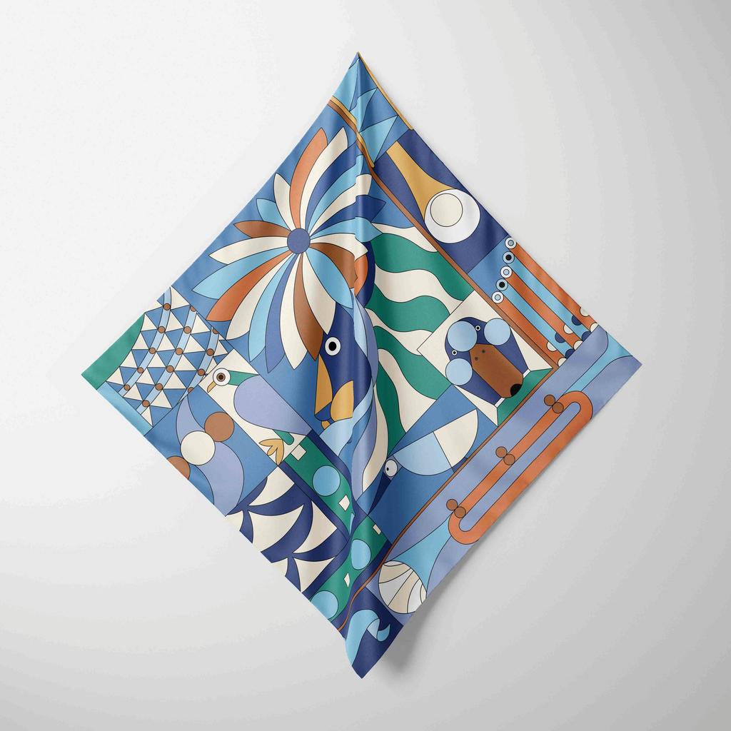 70cm*70cm Silk Square Scarf Women Bandana Print Scarves Head Band Fashion Lady Hair Shawl and Wrap Female Neckerchief Hijab