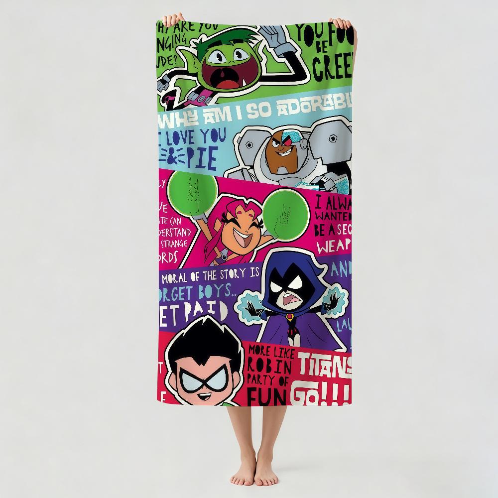 Cartoon T-teen T-titans Towel Drying Bath Towel Applicable To Light Swimming Camping Yoga Beach Out