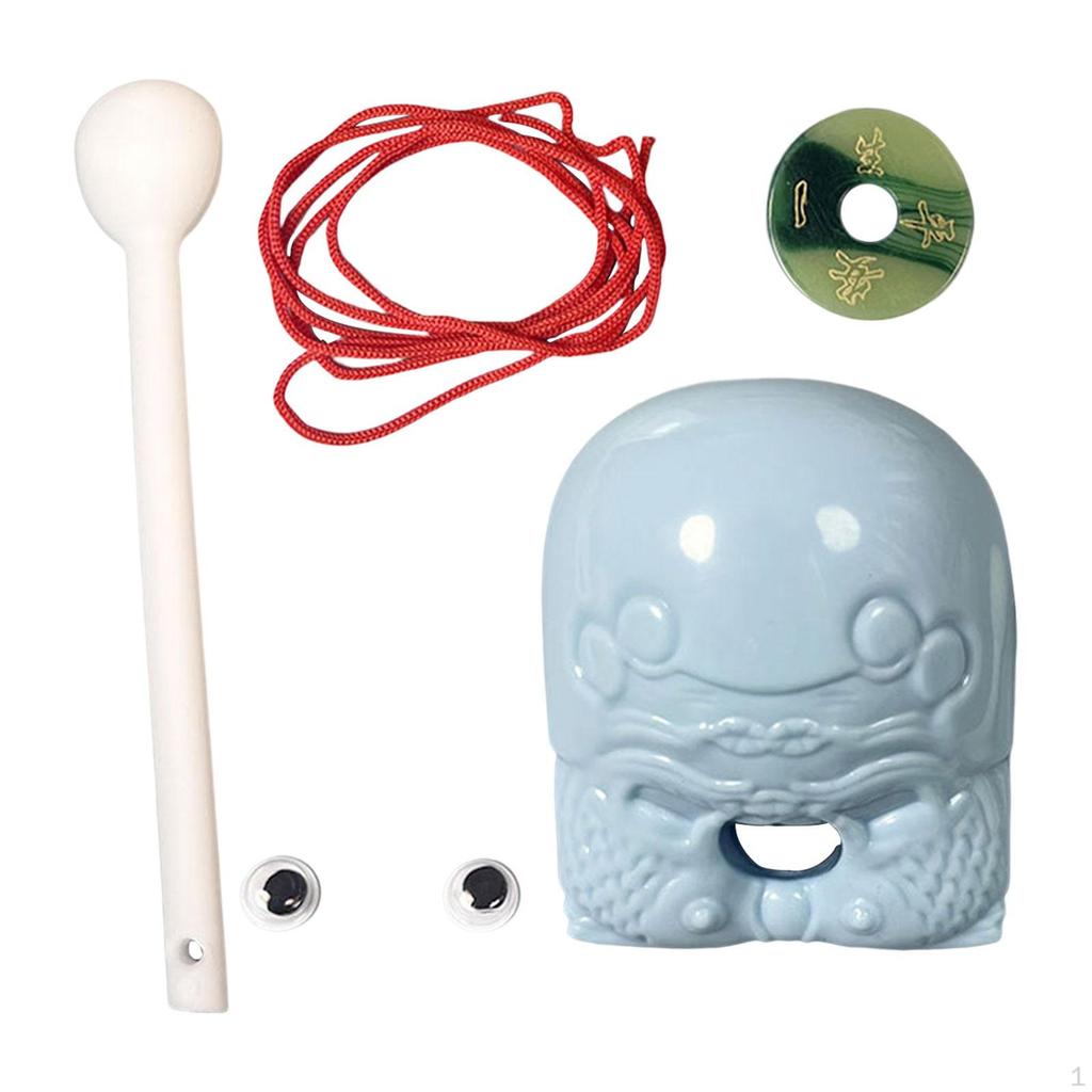 Fish Temple Block Guiros Percussion Instruments Figurine Small Frog Musical Instrument for Adults