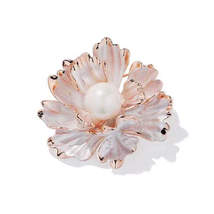 

Брошь-зажим для шелкового шарфа в корейском стиле, с высококачественными стразами и жемчугом