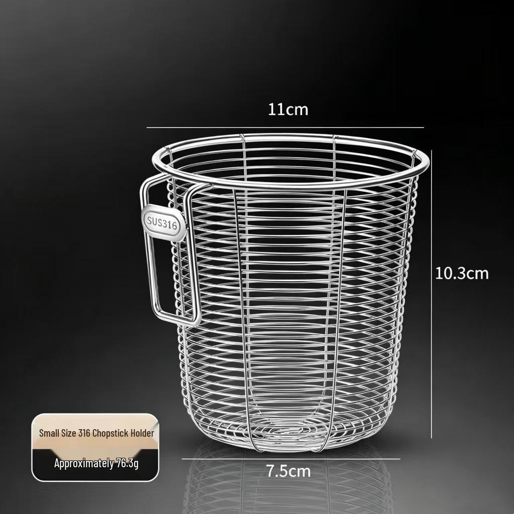 Stainless Steel Chopstick Holder & Draining Rack - Kitchen Storage Box, Dishwasher Safe