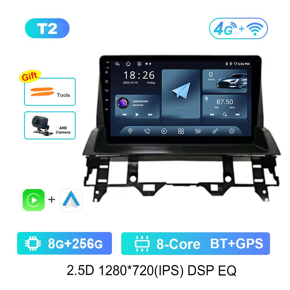 Player multimedia radio auto Android pentru Mazda 6 2002 - 2008 WiFi GPS navigație DSP stereo ecran divizat unitate principală instrumente auto