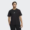Adidas Minimalist Letter Logo Print Casual Sports Round Neck Short Sleeve T-Shirt Men Tops Black HM2978