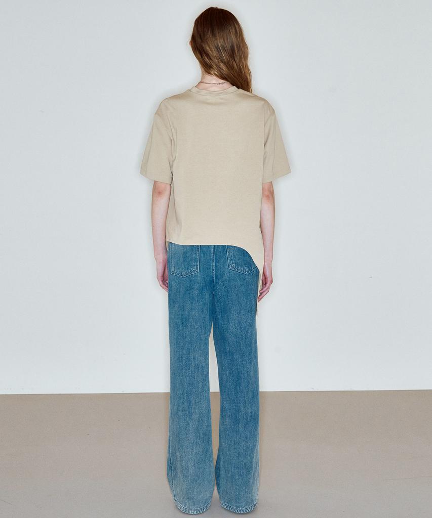 Ssikeoseun Be Art Embrodary T-Shirt_Beige
