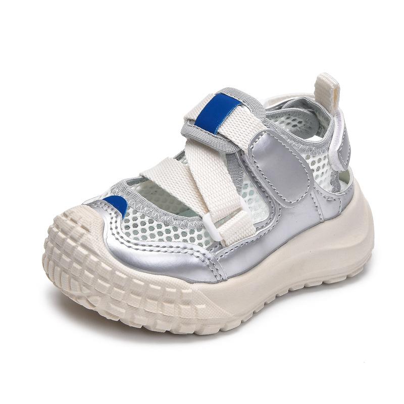 

Kid Sneaker Boy Summer Breathable Sport Shoes Casual Fashion Light Basketball tenis Toddler Breathable Running Shoes Girl I05082 21 серебряный