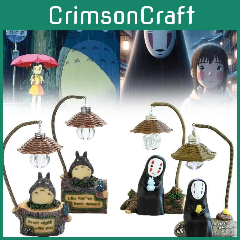 Totoro My Neighbor No Face Man Night Lamp Resin Cartoon Figurine Gift Light