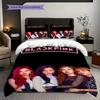 Vibrant Fashion Fusion Three-piece set (1 * duvet cover + 2 * pillowcase, without core) 2D Flat Bedding set Christmas birthday gift