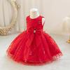 Cute Bowknot Princess Dress For Little Girls Birthday Party Flower Girl Formal Dress