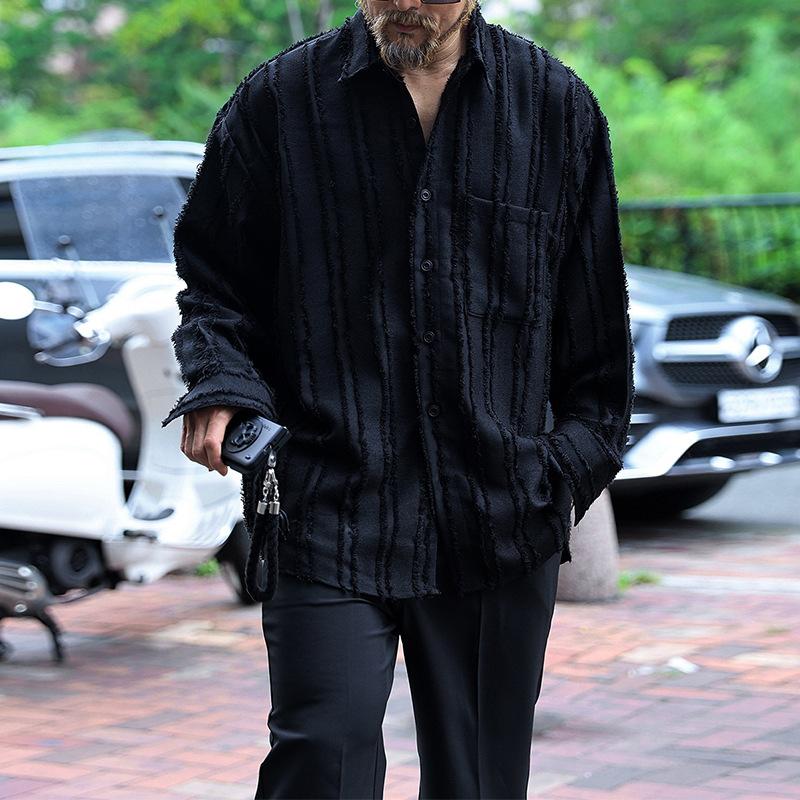 

Однотонная рубашка с длинным рукавом, кардиган, повседневный свободный топ XXL