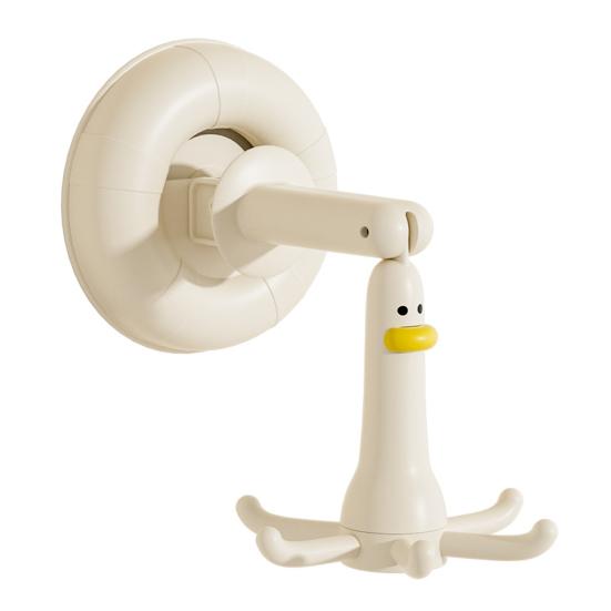 Suction Cup Hooks 360-degree Rotating Wall Mount Organizer with 6 Hooks No Drilling Hanging Rack for Kitchen Bathroom Dresser Cooking Utensils Keys белый