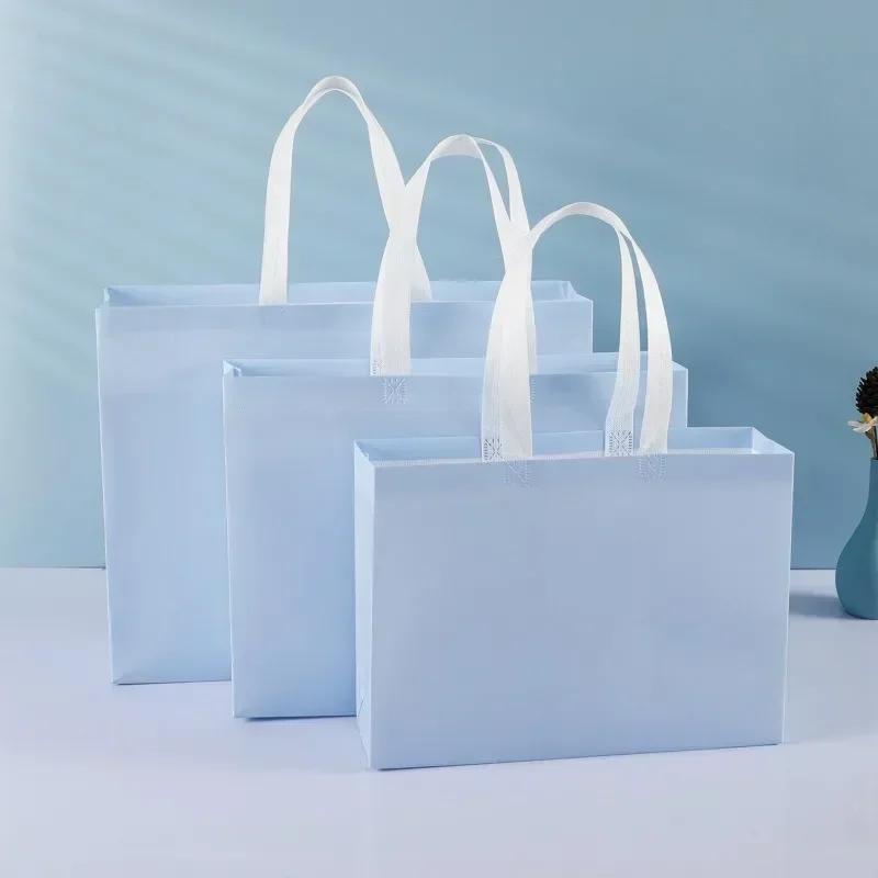 10pcs Coated Non-woven Fabric Bag Clothing Nonwovens Pack Handbag Environmentally Friendly Gift Shopping Packaging Pouch