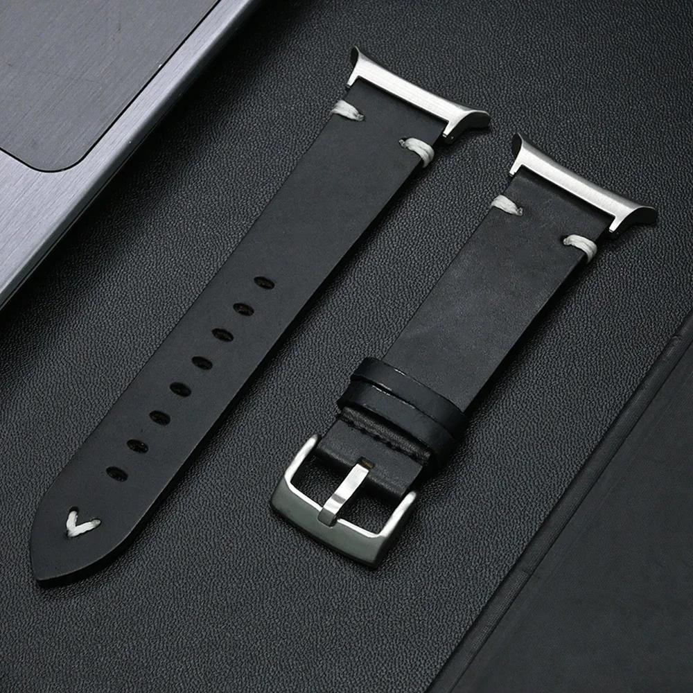 Luxus-Lederarmband für Samsung Galaxy Ultra Watch 47mm Lückenlos Business-Armband für GALAXY WATCH ULTRA 47 Gebogenes Endstück