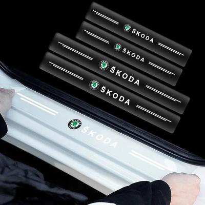 4 Stück Auto Schwellenwert wasserdichte Aufkleber transparente Zubehörteile Für Fabia Octavia Karoq Kodiaq Superb Rapid Citigo Skala