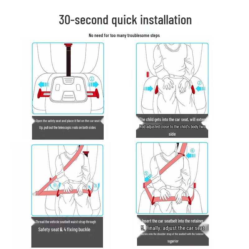 Shutongle Portable Foldable Child Car Seat