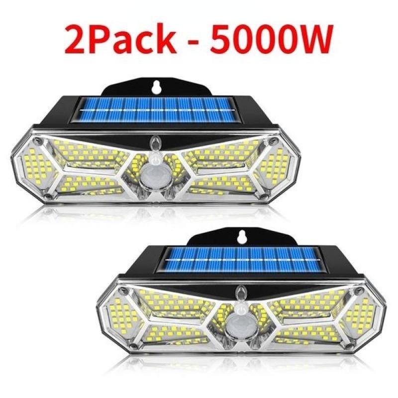 (1/2/3/unit) 5000W Solar Wall Lamp IP65 Outdoor Garden Waterproof LED Human Sensing Light
