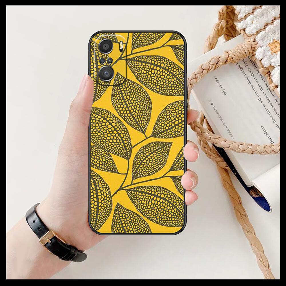 Art Flowers Banana Leaf  For Xiaomi Redmi Note 10S 10 9T 9S 9 8T 8 7S 7 6 5A 5 Pro Max Soft Black Phone Case