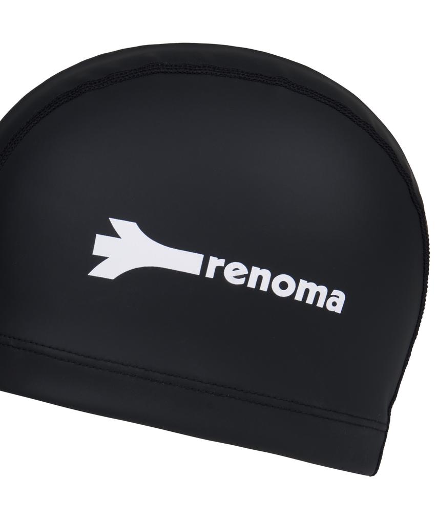Lenomasuyeongbog Adult Simple Text Pu Swim Cap Black Ro-Rc2E702-Bk