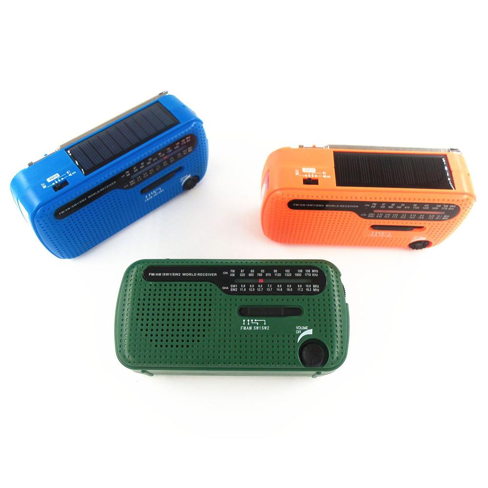 Portable Solar Hand Crank Radio 1200mAh USB Portable Outdoor Emergency Speaker Stereo Emergency Hand Crank