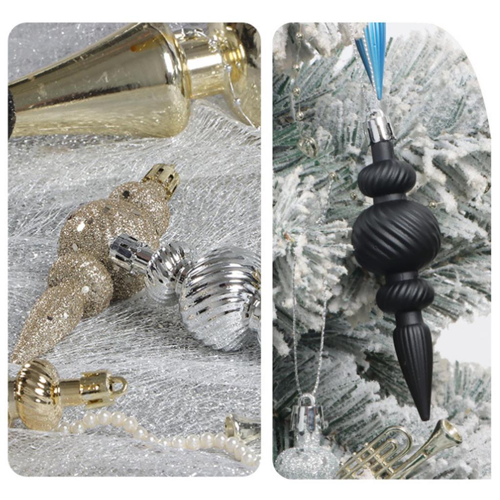 Plastic Christmas Tree Ornament Hand Painted Long Pointed Unique Shape Holiday Decoration For Window Display