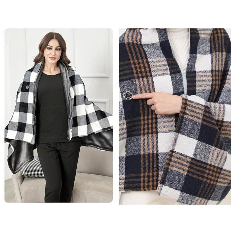 Travel Heated Scarf Wrap 3 Adjustable Heat Levels USB Powered Polyester Shawl Fast Heating For Indoor Outdoor Use