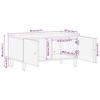 VidaXL Table basse 80x50x40 cm bois de manguier massif, table d'appoint, table de salon, table latérale, bout de canapé, 358325