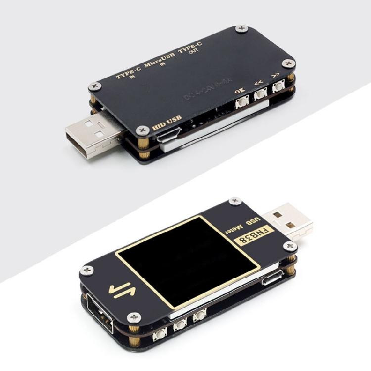 FNB38 Digital Voltmeter Ammeter Current And Voltage Meter USB Tester QC4+ PD3.0 2.0 PPS Fast Charging Protocol Capacity