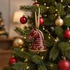 2025 Handmade Horse Bell Ornament Red Metal Christmas Decoration Memorable Gift for Equestrian Lovers