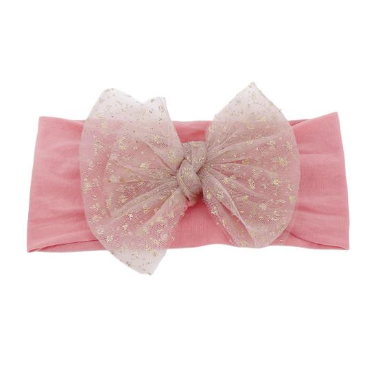 Dětská čelenka do vlasů, atraktivní, pohodlná na nošení, měkká na dotek, letní batolata, dívčí mašle s flitry a síťovanou přízí, dárek k narozeninám