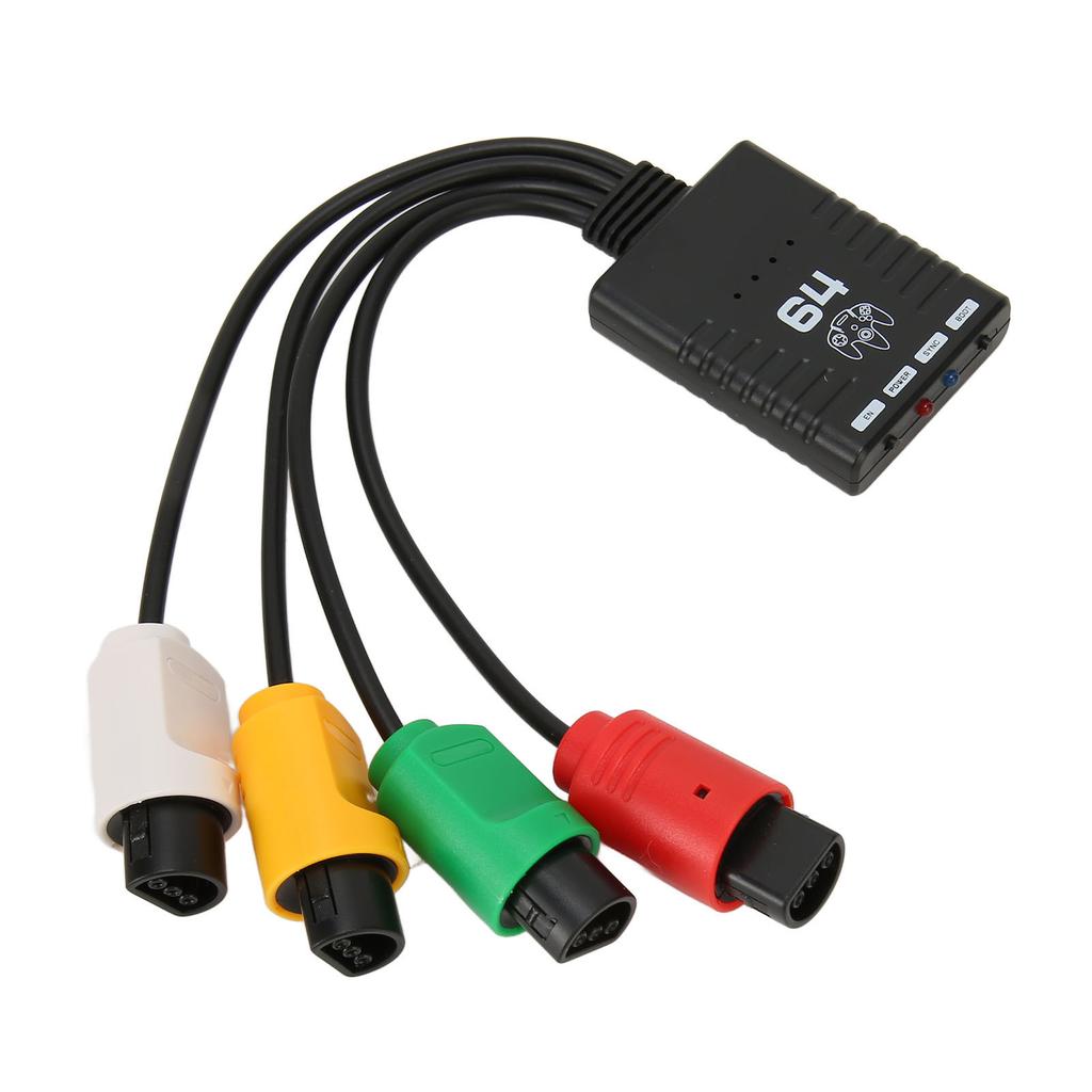 Trådløs kontrolleradapter Støtte 4 spillere Bluetooth-kontrollerkonverter for N64-konsoll for PS3