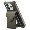 For iPhone 14 Pro Case Compatible with MagSafe Ultra Thin Card Holder PU Leather Coated TPU Cover