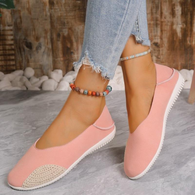 Spring and Autumn New Flat Heel Single Shoes Doudou Shoes Round Head One Pedal Soft Sole Breathable Lazy Shoes Women