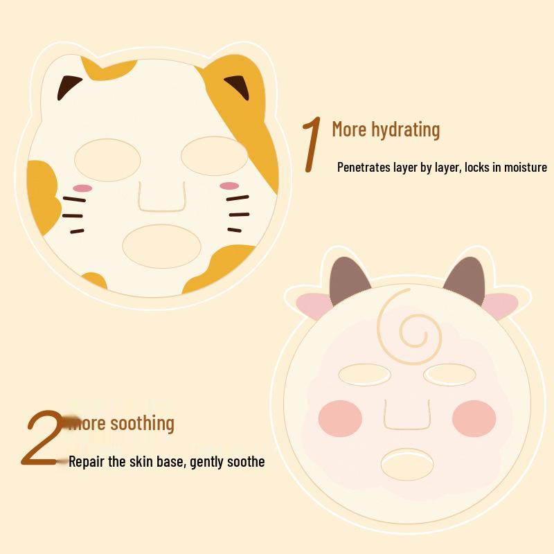 Măști hidratante Yuke Bao cu animale drăguțe pentru copii – Îngrijire a pielii hidratantă și hrănitoare pentru băieți și fete