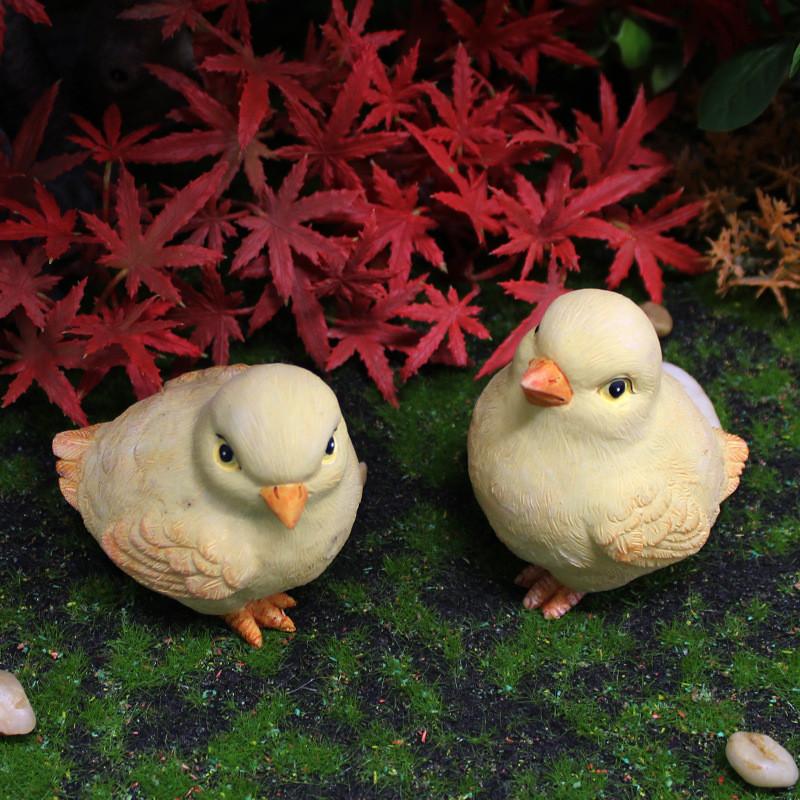 Resin Decor Animal With Chick Design For Garden Micro Landscape Patio Ornament
