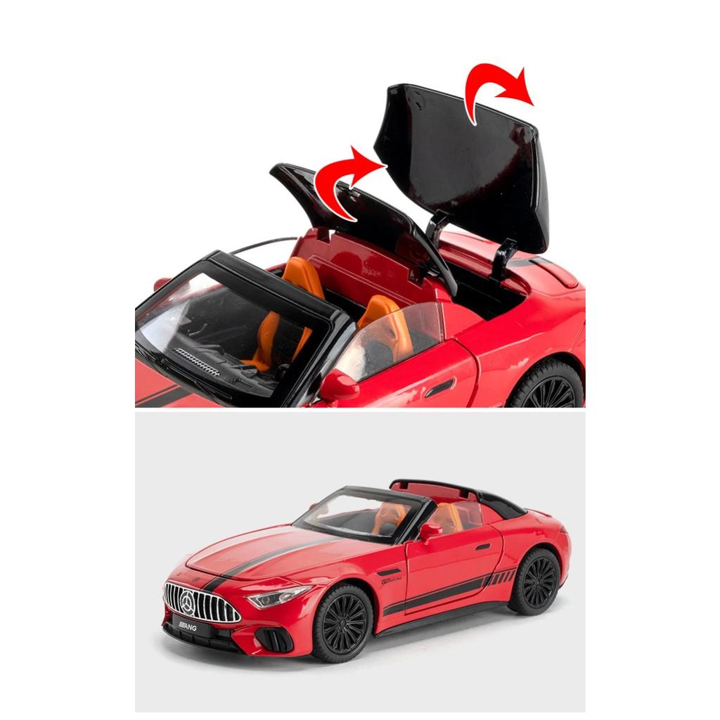 New 1/22 Benzs SL63 Supercar Alloy Model Car Toy Diecasts Metal Casting Sound and Light Car Toys for Children Vehicle