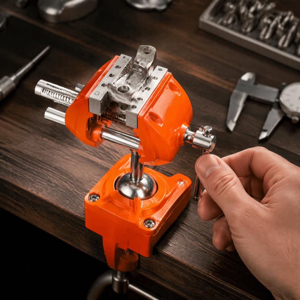 Precision Casting Mini Bench Vise Swivel Table Vise  Clamping and Processing Small Workpieces