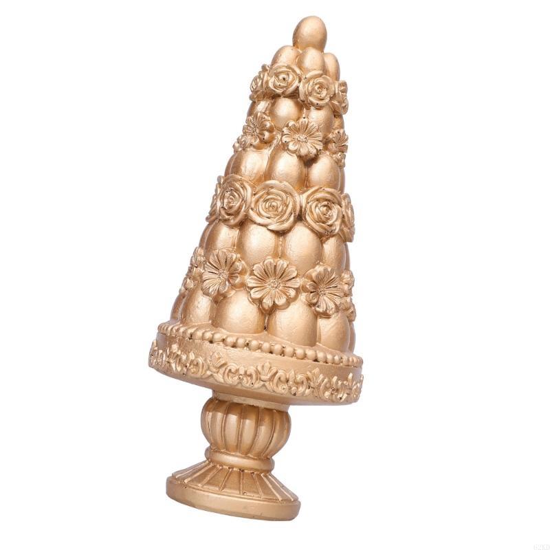 62KD Resins Easters Eggs Table Tree Figurine Statue for Living Room or Office Decors