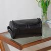 Multifunktionale PU-Leder Herren Kulturtasche mit Reißverschluss Vintage Luxus Kosmetiktasche Große Kapazität Wasserdichte Make-up-Taschen Business