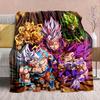Dragon Ball Anime Flannel Blanket - Soft Warm Perfect for Sofa, Bedding Camping Travel Office Home Decor -QJY