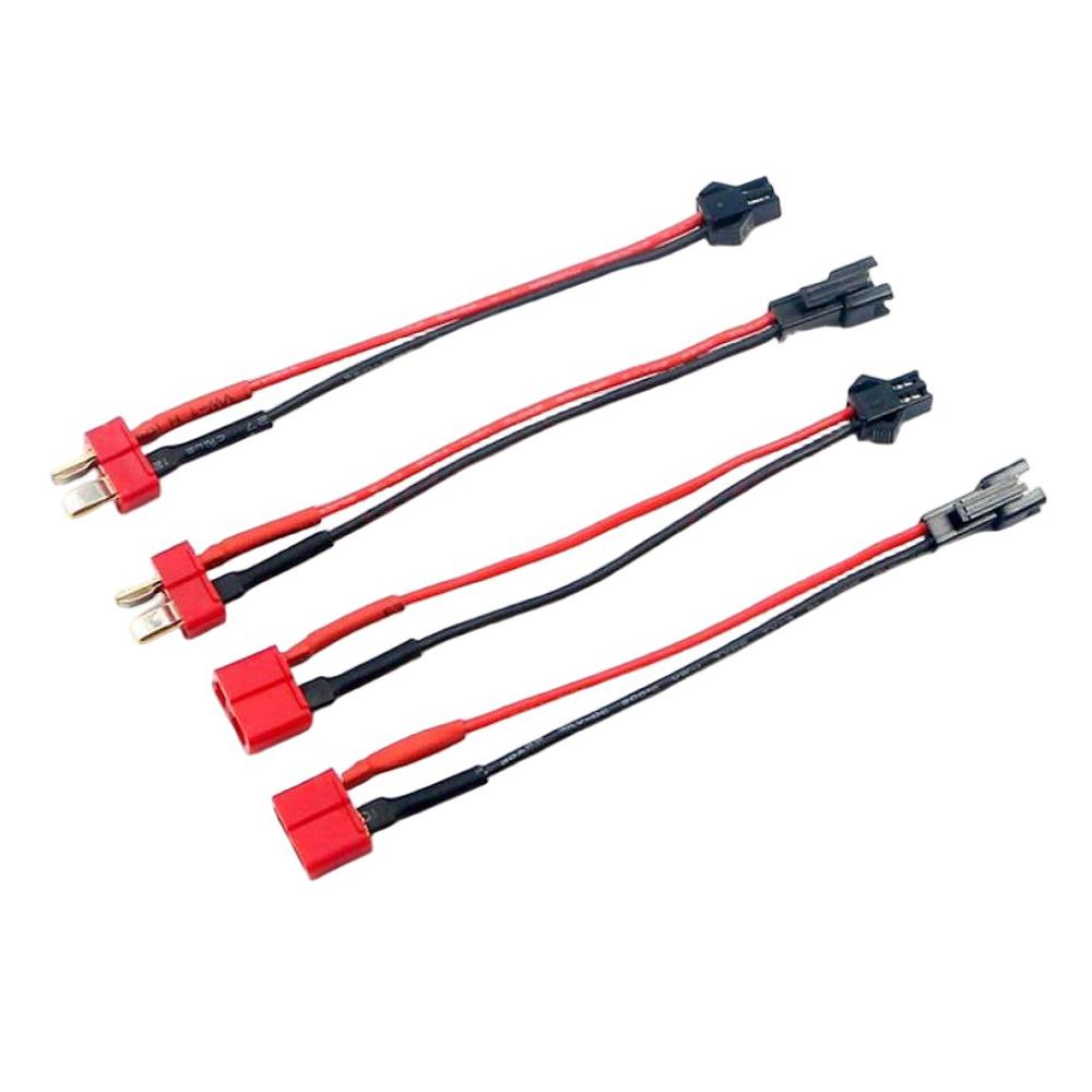 1PCS RC LiPo Battery T Plug To SM Adapter Cable 20AWG Silicone Wire 10CM F-F/M-M/M-F Connector Adapter For RC Car Boat Airplane