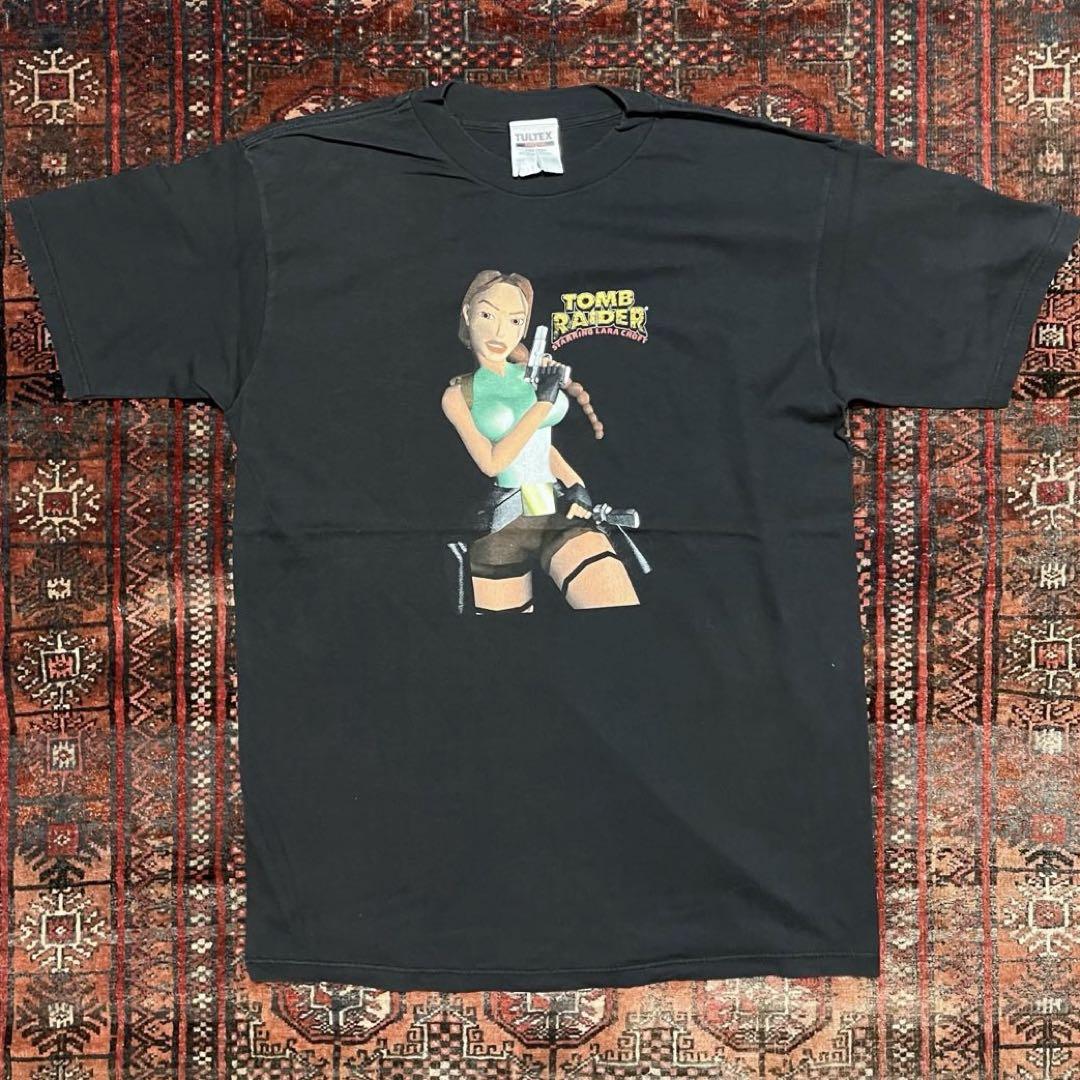 

[USED] 90s TULTEX TOMB RAIDER T-shirt Angelina Jolie