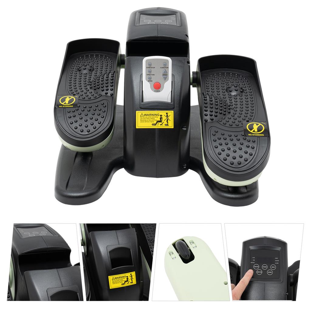 Under Desk Elliptical Machine Electric Seated Pedal Exerciser 5-Speed Remote Control Leg Trainer