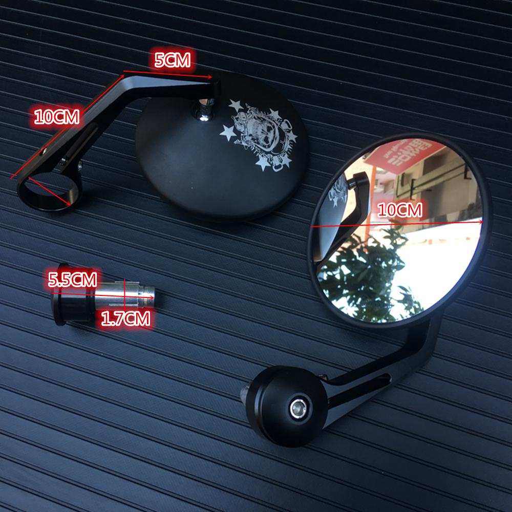 Motorcycle Handlebar Mirror Rearview Motorcycle Bar End Mirror For Honda Cb500x Pcx Msx 125 Shadow R1200gs For Yamaha MT09