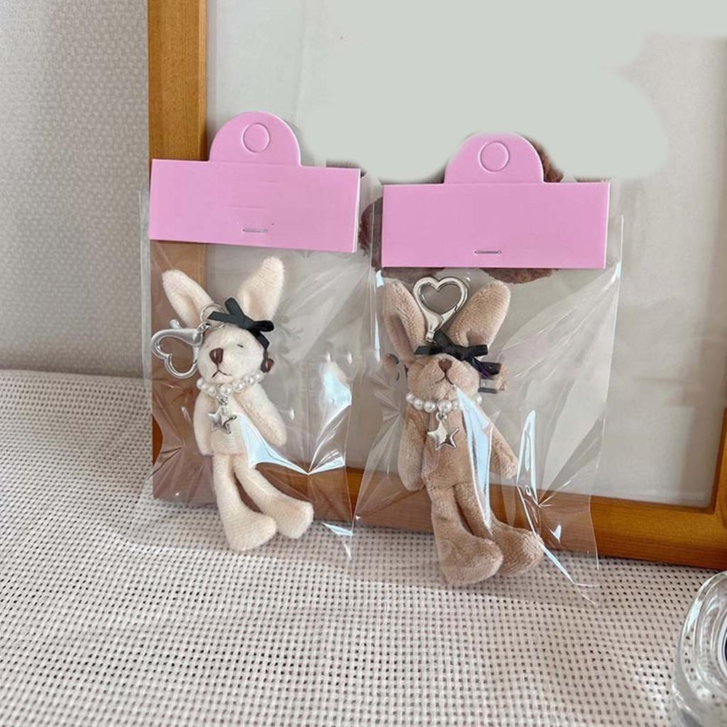 Cartoon Rabbit Keychain Cute Bear Doll Pendant Keyring Delicate Bowknot Ornament Backpack Decoration for Bag Purse Key