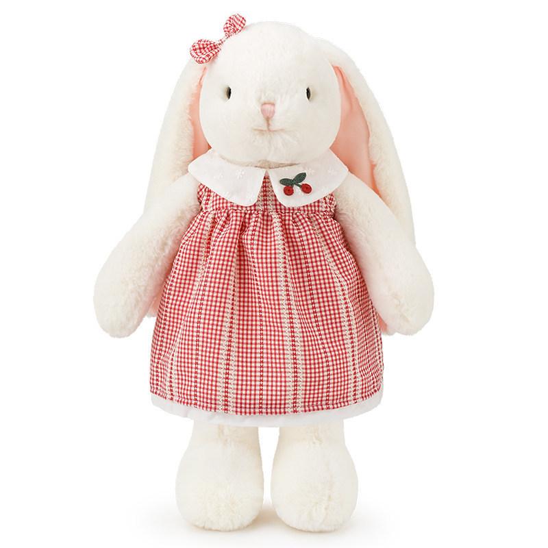 Plush Bunny Stuffed Animal With Soft Short Pile For Kids Birthday Gift