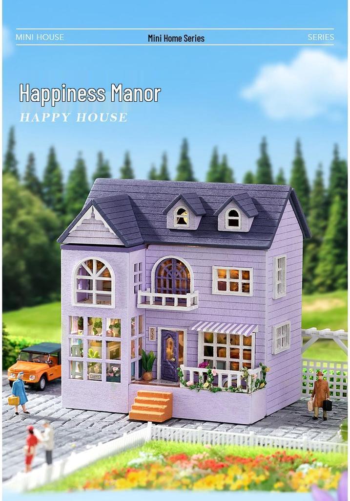Handmade Mini Manor DIY Kit: Creative Fun House Toy for Kids