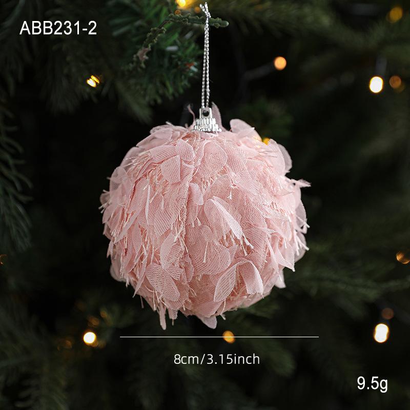 Christmas Tree Ornament Unique Pink Fluffy Christmas Ball Christmas Ball Decoration Modern Holiday Ornament For Festive Holiday