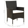 Vidaxl Garden Chairs With Cushions, 2 Pcs., Poly Rattan, Black