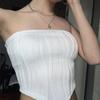 Women Summer Strapless Crop Tube Top Sexy Y2K Clothes Sleeveless Off The Shoulder Tank Top Streetwear Club Party