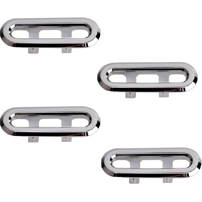 4 Pieces Bathroom Basin Sink Overflow Cover Rings Sink Overflow Ring Hole Round Basin Trim Drain Cap Cover for Kitchen Bathroom