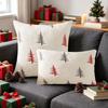 Faux Rabbit Fur Cushion Cover Christmas Tree Pattern Fluffy Pillowcase Soft Pillow Case